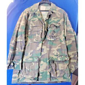 Vintage USMC Marines Jacket Men's Large Woodland Camo Field Coat Military Field